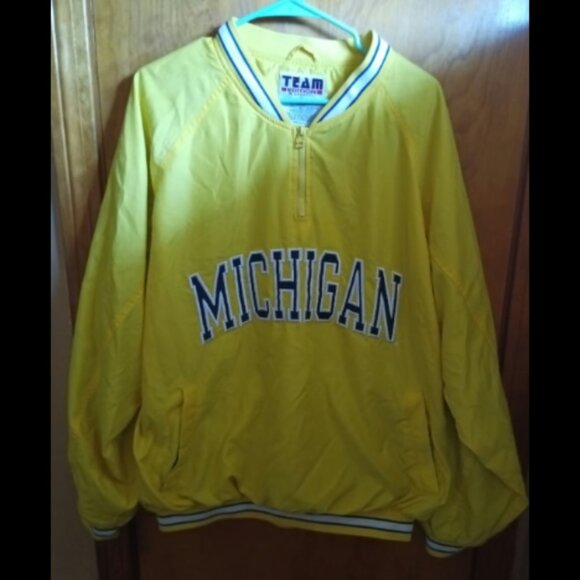 University of Michigan pullover Jacket Wolverines zip Stadium coat Mens XL - Picture 1 of 7